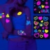 Ziua Îndrăgostiților Tatuaje fluorescente pe față Tatuaje temporare Tatuaje rezistent la apă pentru braț și umăr Music Concert B