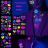 Ziua Îndrăgostiților Tatuaje fluorescente pe față Tatuaje temporare Tatuaje rezistent la apă pentru braț și umăr Music Concert B