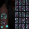 Ziua Îndrăgostiților Tatuaje fluorescente pe față Tatuaje temporare Tatuaje rezistent la apă pentru braț și umăr Music Concert B