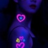 Ziua Îndrăgostiților Tatuaje fluorescente pe față Tatuaje temporare Tatuaje rezistent la apă pentru braț și umăr Music Concert B