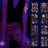 Ziua Îndrăgostiților Tatuaje fluorescente pe față Tatuaje temporare Tatuaje rezistent la apă pentru braț și umăr Music Concert B