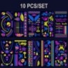 Ziua Îndrăgostiților Tatuaje fluorescente pe față Tatuaje temporare Tatuaje rezistent la apă pentru braț și umăr Music Concert B