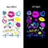 Ziua Îndrăgostiților Tatuaje fluorescente pe față Tatuaje temporare Tatuaje rezistent la apă pentru braț și umăr Music Concert B