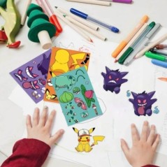 32 de foi autocolant puzzle DIY pentru copii Pokemon Face amuzant Anime Pikachu Asamblare autocolante Jucării pentru copii Băieț