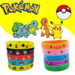 Pokemon Brățară Anime Figura Pikachu Copii Desene Animat Brățare din Silicon Brățări Cadou de petrecere de aniversare Cosplay Ju