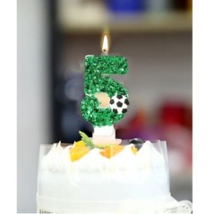 Lumânări pentru Tort Fotbal Lumânări pentru Zile de Naștere Lumânări pentru Fotbal Topper pentru Cupcake Articole pentru Decorat