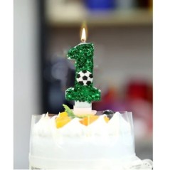 Lumânări pentru Tort Fotbal Lumânări pentru Zile de Naștere Lumânări pentru Fotbal Topper pentru Cupcake Articole pentru Decorat