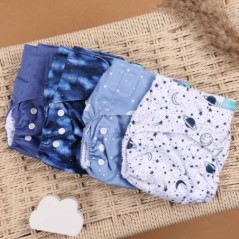 Happyflute 4 buc/set scutece de pânză ecologice scutece ecologice reutilizabile pentru bebeluși
