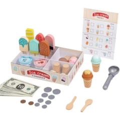 Înghețată din lemn Jucării de simulare Mini mâncare Jucării pentru copii Petrecere de nuntă Brutărie Desert Decorare pentru casă