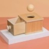 Nou Montessori Macaroon Color Spinning Drum Match Cutie pentru monede Cutie permanentă Cutie rotundă dreptunghiulară Jucării sen