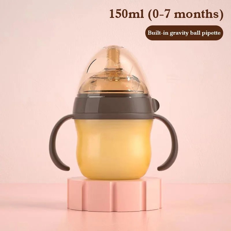 Biberon cu maner din silicon Biberon Accesorii pentru fotografie 0-36 luni 150ml 240ml Bebelusi baieti si fetite