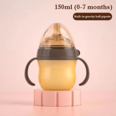 Biberon cu maner din silicon Biberon Accesorii pentru fotografie 0-36 luni 150ml 240ml Bebelusi baieti si fetite