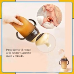 Biberon cu maner din silicon Biberon Accesorii pentru fotografie 0-36 luni 150ml 240ml Bebelusi baieti si fetite