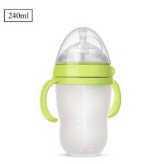 Biberon cu maner din silicon Biberon Accesorii pentru fotografie 0-36 luni 150ml 240ml Bebelusi baieti si fetite