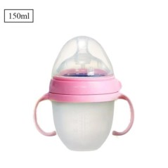 Biberon cu maner din silicon Biberon Accesorii pentru fotografie 0-36 luni 150ml 240ml Bebelusi baieti si fetite