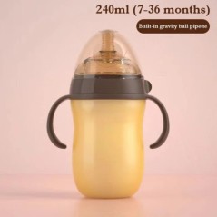 Biberon cu maner din silicon Biberon Accesorii pentru fotografie 0-36 luni 150ml 240ml Bebelusi baieti si fetite