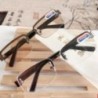 Ochelari de lectură cu jumătate de cadru de înaltă calitate pentru bărbați Ochelari de prezbiopie din piatră naturală originală 