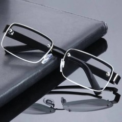 Ochelari de lectură cu jumătate de cadru de înaltă calitate pentru bărbați Ochelari de prezbiopie din piatră naturală originală 