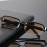 Ochelari de lectură cu jumătate de cadru de înaltă calitate pentru bărbați Ochelari de prezbiopie din piatră naturală originală 