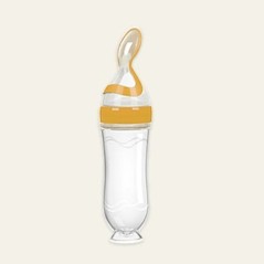 Biberon de hrănire pentru nou-născut sigur de 90 ml pentru copii mici lingură de alimentare cu strângere din silicon pentru bibe