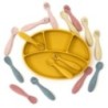 3 bucăți furculiță din silicon pentru set de ustensile pentru bebeluși hrănire mâncare pentru copii mici învață să mănânce antre