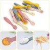 3 bucăți furculiță din silicon pentru set de ustensile pentru bebeluși hrănire mâncare pentru copii mici învață să mănânce antre