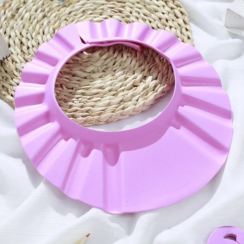 Căciulă moale de duș pentru copii, căciulă reglabilă pentru spălarea părului, pentru copii, protecția urechilor, sigură pentru c