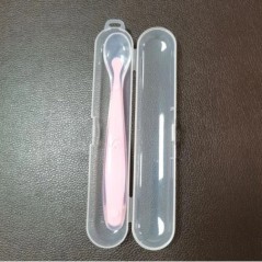 1/2 buc. Set de linguri din silicon pentru bebeluși care învață să mănânce lingură de antrenament lingură moale din silicon pent