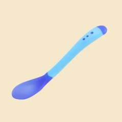 1/2 buc. Set de linguri din silicon pentru bebeluși care învață să mănânce lingură de antrenament lingură moale din silicon pent