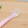 1/2 buc. Set de linguri din silicon pentru bebeluși care învață să mănânce lingură de antrenament lingură moale din silicon pent