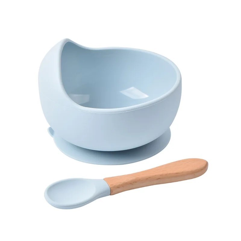 Set bol pentru hrănire pentru bebeluși din silicon de calitate alimentară, bol pentru hrănire pentru copii, rezistent la apă, cu Set bol pentru hrănire pentru bebeluși din silicon de calitate alimentară, bol pentru hrănire pentru copii, rezistent la apă, cu