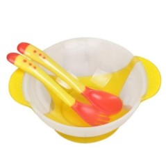 Set bol pentru bebeluși bol de antrenament lingură set de veselă bol pentru cină vase de învățare cu ventuză set bol pentru hrăn