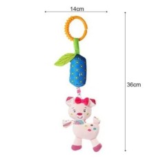 12 stiluri disponibile, cărucior pentru copii, clopoțel agățat, pluș, etichetă de culoare pentru bebeluși, ambalare pentru pat, 
