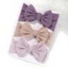 Set de bentite pentru fetiță, 3 buc./lot, benzi de păr înnodate cu fundă pentru fete, tricotate moi, accesorii pentru păr pentru