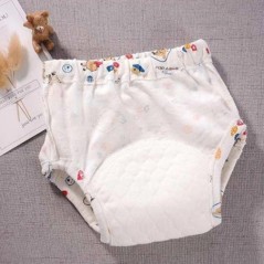 Pantaloni de antrenament pentru bebeluși, din bumbac, impermeabil, reutilizabil, în 6 straturi, pantaloni scurți pentru sugari, 