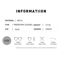 Ahora Men Square Metal Frame Mare Lectură Prezbiopie Ochelari Cititor +1.25 1.5 1.75 2.0 2.25 2.5 2.75 3.0 3.5 4 4.5 5.0 5.5 6.0