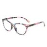 Ochelari de lectură cu flori cu imprimare elegantă de modă Protecția ochilor Ochelari de vedere prezbiopi cu lumină albastră pen