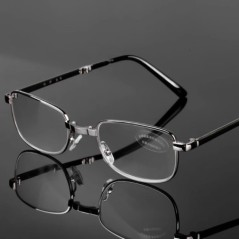 Ochelari de lectură pliabili, portabili, din metal, ultraușori, pentru bărbați, ochelari de afaceri pentru prezbiopie, ochelari 