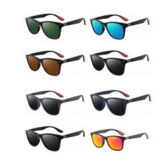 Ochelari de soare polarizați clasici de modă, bărbați, femei, pătrați, ochelari de soare anti-orbire, ochelari de protecție pent