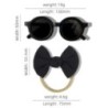 2 buc/set noi fetițe drăguț de culoare uni bentiță din bumbac cu fundă Set ochelari de soare rotunzi Ochelari de soare pentru co