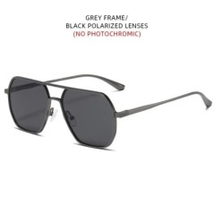 Ochelari de soare fotocromatici din metal de lux pentru bărbați, femei, ochelari de soare polarizați la modă, eleganti, cameleon