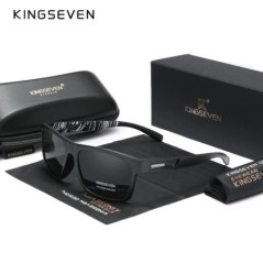 KINGSEVEN 2023 Ochelari de soare polarizați pentru bărbați, cu design de marcă, retro TR90, ochelari de soare polarizați pentru 