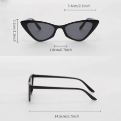 Set de 3 perechi de ochelari de soare mici, ochi de pisică, pentru femei