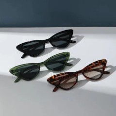 Set de 3 perechi de ochelari de soare mici, ochi de pisică, pentru femei