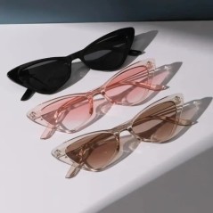 Set de 3 perechi de ochelari de soare mici, ochi de pisică, pentru femei