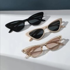 Set de 3 perechi de ochelari de soare mici, ochi de pisică, pentru femei