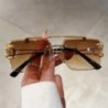 KAMMPT Ochelari de soare vintage fără montură, bărbați, femei, modă, cu nuanțe pătrate supradimensionate, Ochelari de soare noi,