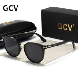 2021 GCV ochelari de soare polarizați pentru damă, ochi de pisică, ochelari de soare la modă, de lux pentru femeie, marcă femini