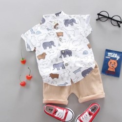 Costum pentru bebeluși la modă Set de haine casual de vară Pantaloni scurți 2 buc Set de îmbrăcăminte pentru bebeluși pentru băi