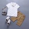 Set de 2 bucăți pentru bebeluși, la modă de vară pentru copii, cu imprimare aleatorie, model de ancoră, set de pantaloni scurți 